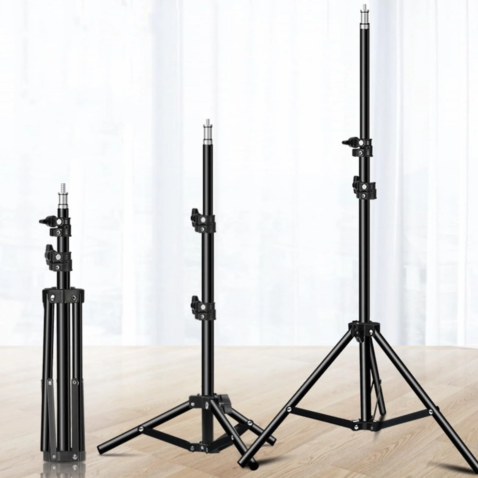 Support projecteur trépied réglable 160 cm noir