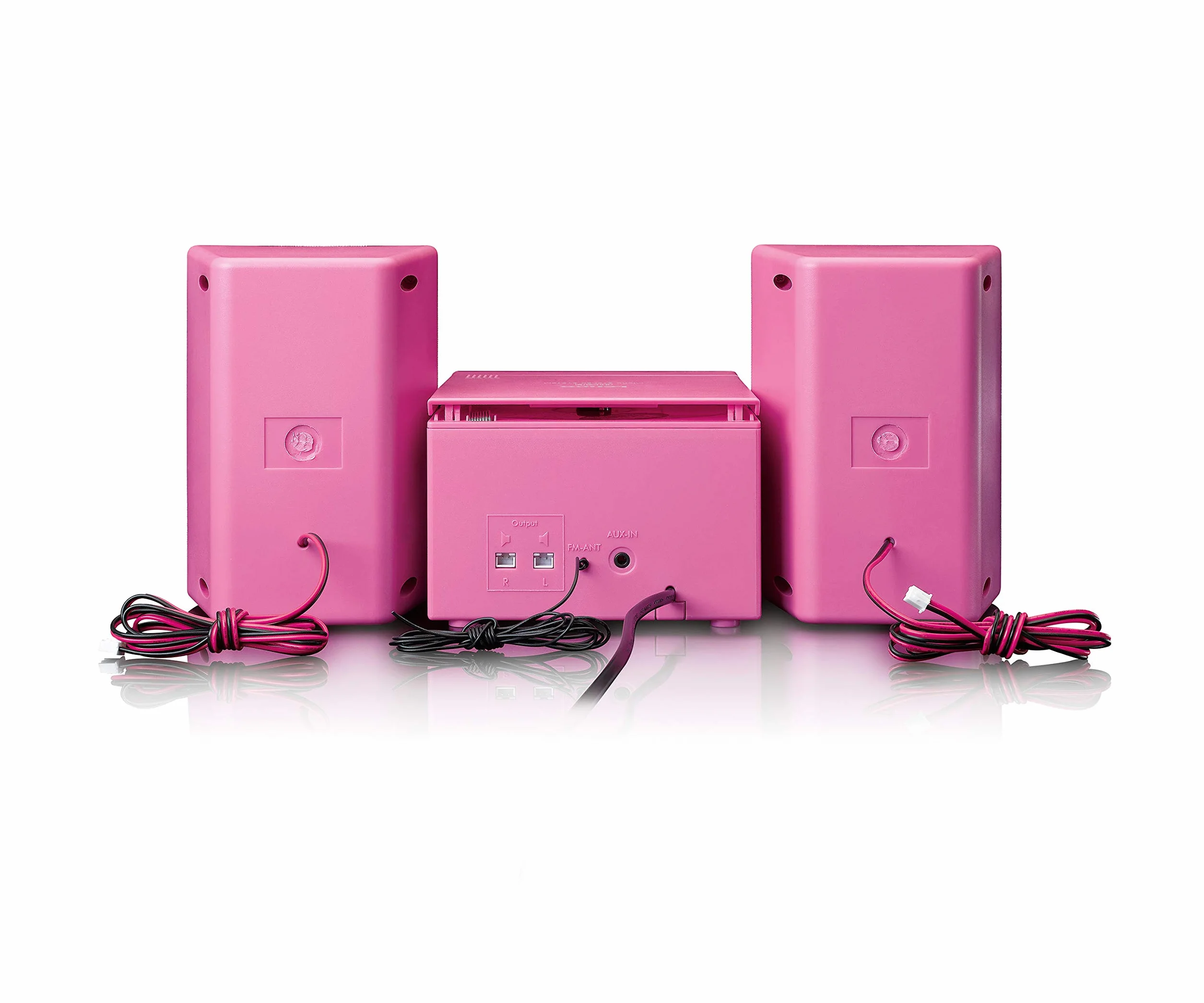 Lenco MC-013 Pink Mini Chaine Hifi CD Lecteur CD Radio FM Rose Gris