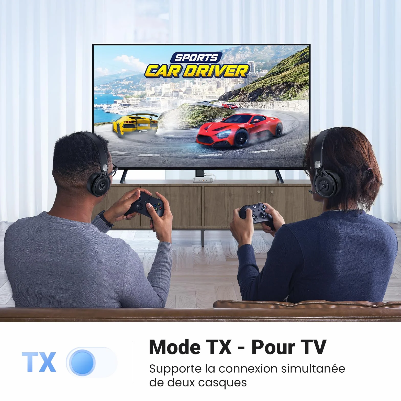 UGREEN Émetteur Jack Bluetooth 6.0 pour TV Transmetteur Récepteur 2 en 1 pour Voiture Prise Aux 3.5 mm Adaptateur Audio pour Casque Écouteur Avion Enceinte Haut-Parleur