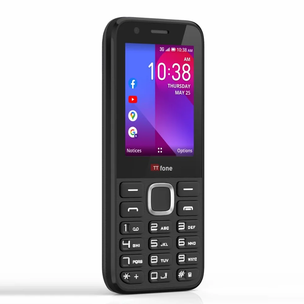 TTfone TT240 Téléphone Portable Simple 3G KaiOS Pay As You Go O2