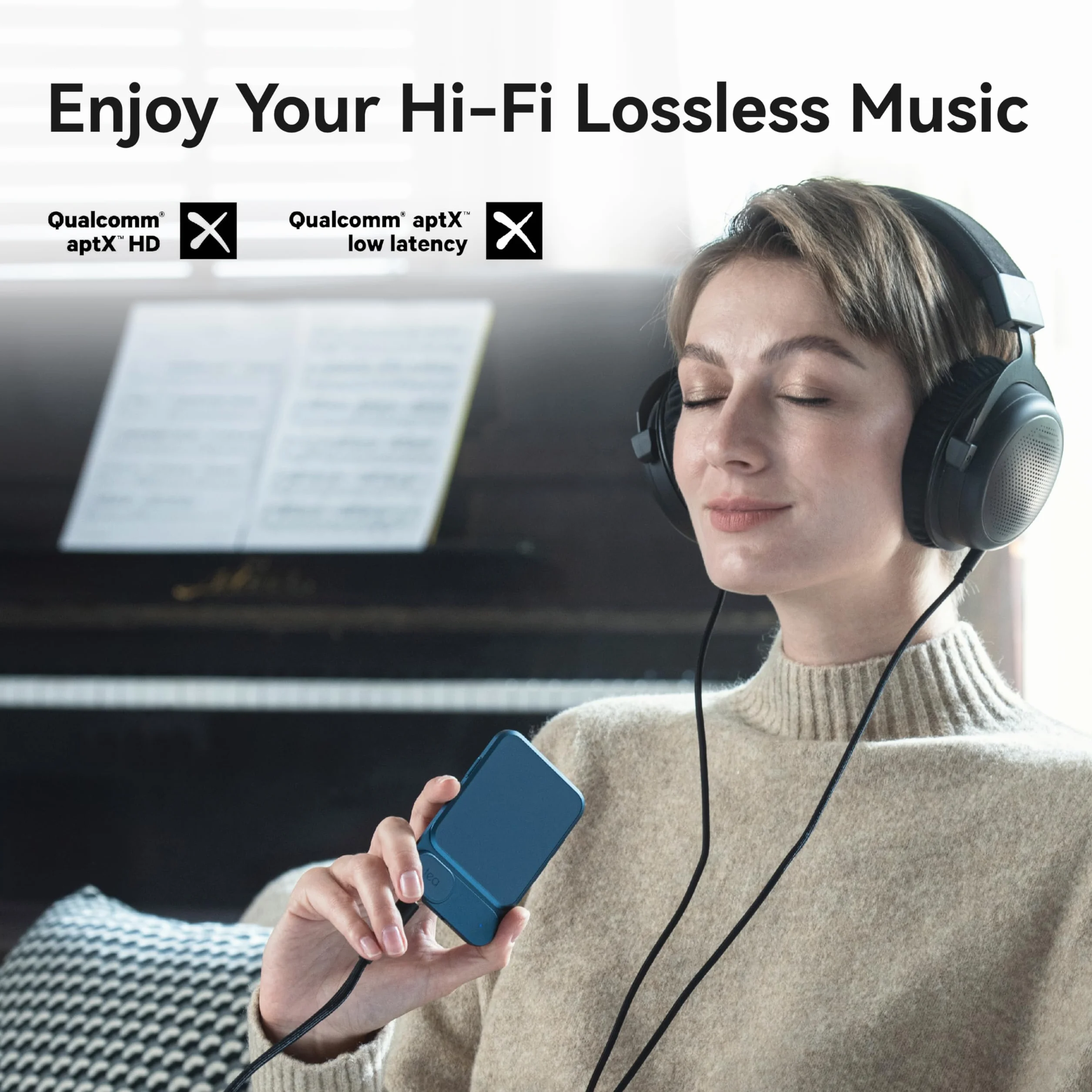 khadas Amplificateur de Casque Tea, DAC Portable & Amplificateur Hi-FI Magnétique | 32bit/384KHz | USB-C & Bluetooth 5.0 | Batterie 1160mAh | Sortie 3,5 mm pour Streaming/Jeux/Musique (Gris)