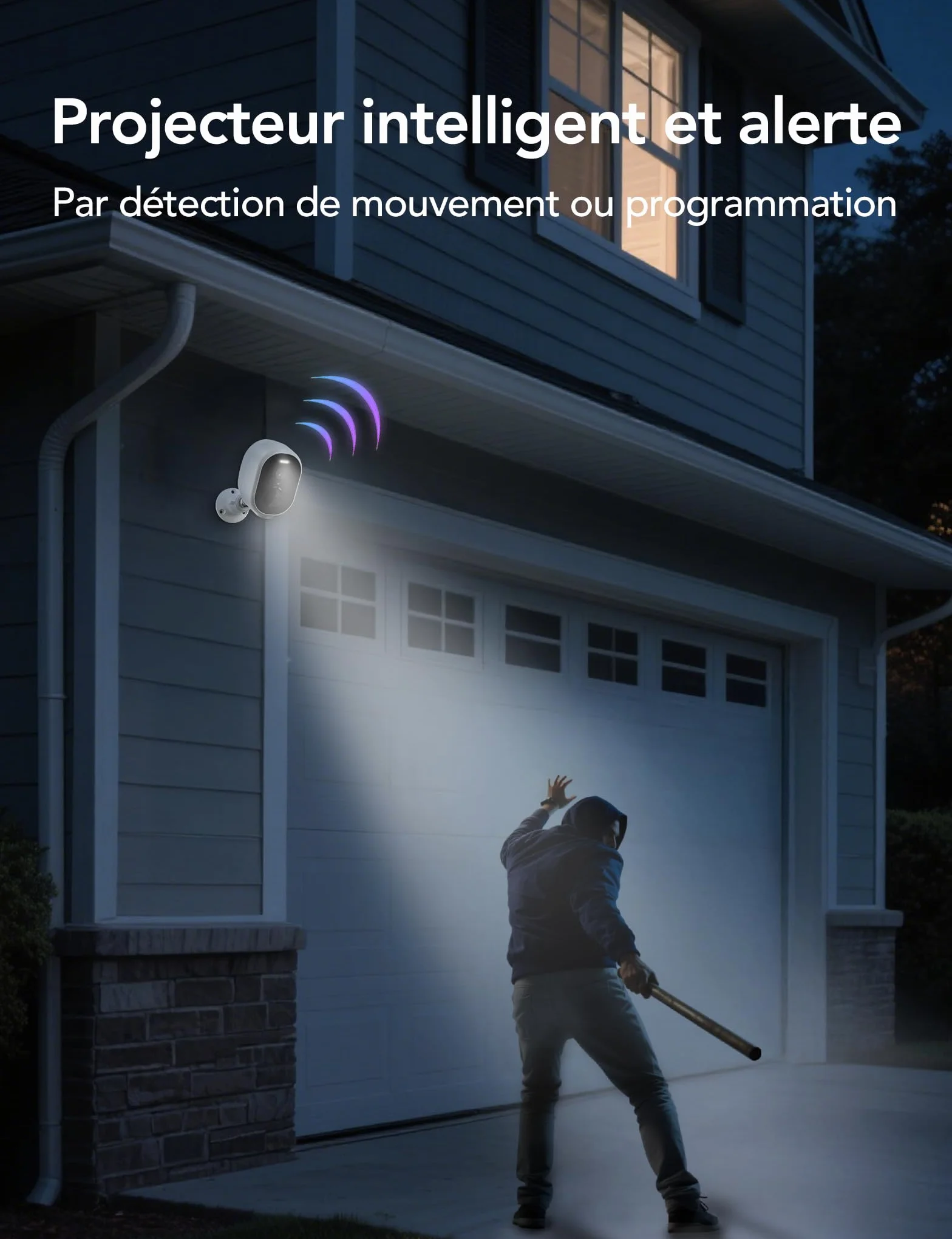 GNCC 2K Camera Surveillance WiFi Exterieure sans Fil Solaire 5/2.4GHz(Lot2) | Vision Nocturne Couleur, Détection Humaine AI, Détection de Mouvement, Audio Bidirectionnel, SD/Cloud, Compatible avec Alexa