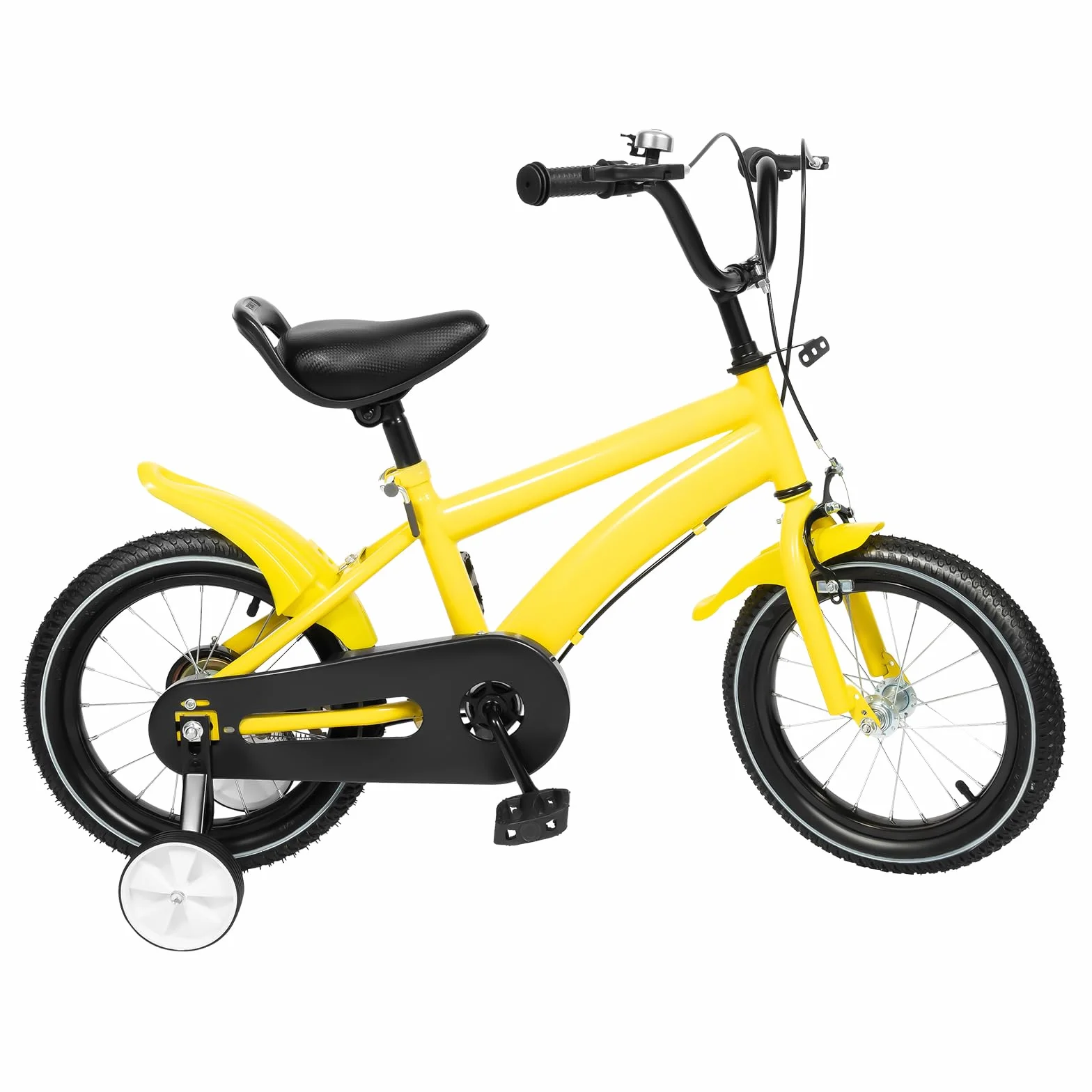 Vélo enfant 14 pouces roues stabilisatrices béquille siège réglable 55-66 cm