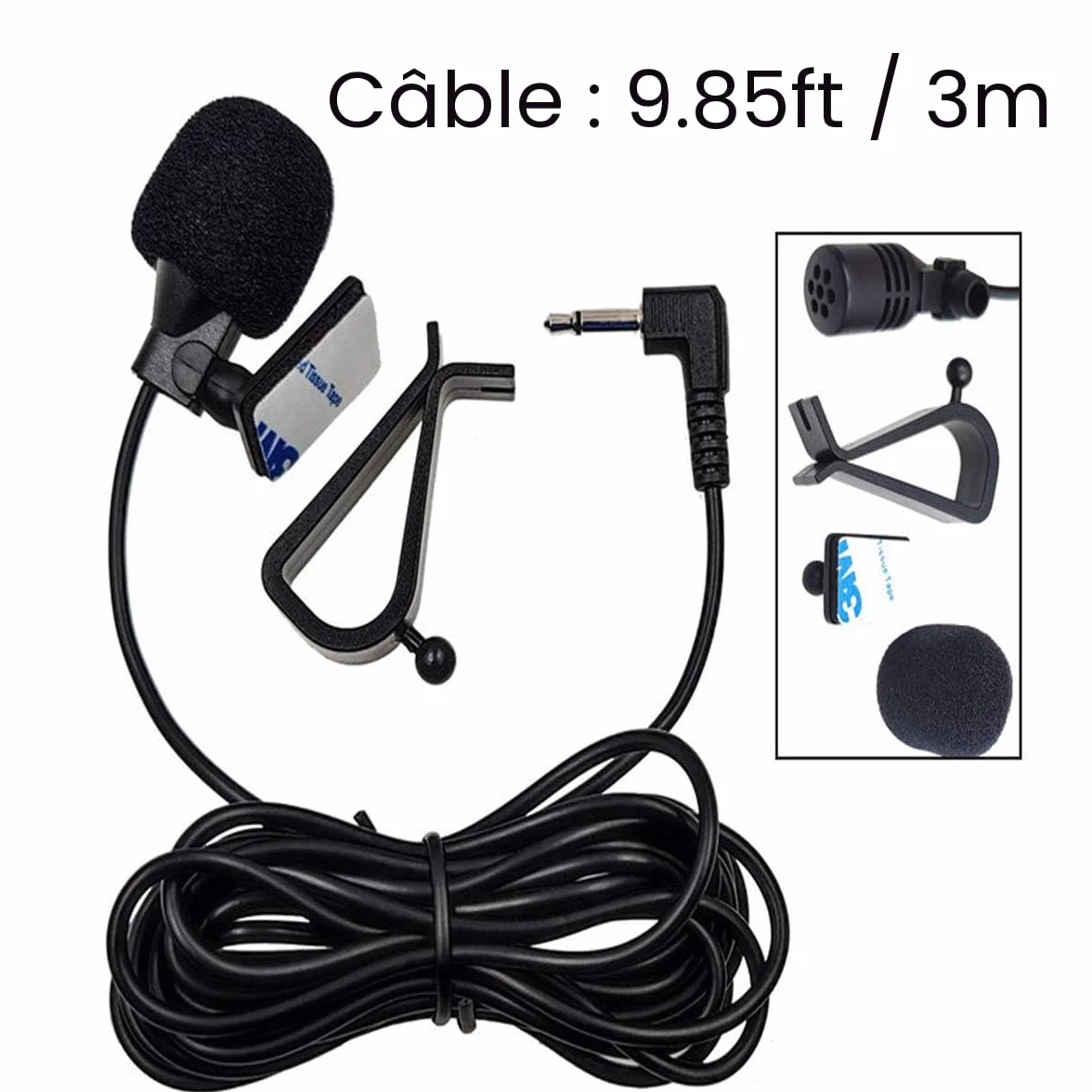 Pioneer Microphone Externe 2,5 mm Remplacement pour Autoradio Bluetooth GPS DVD
