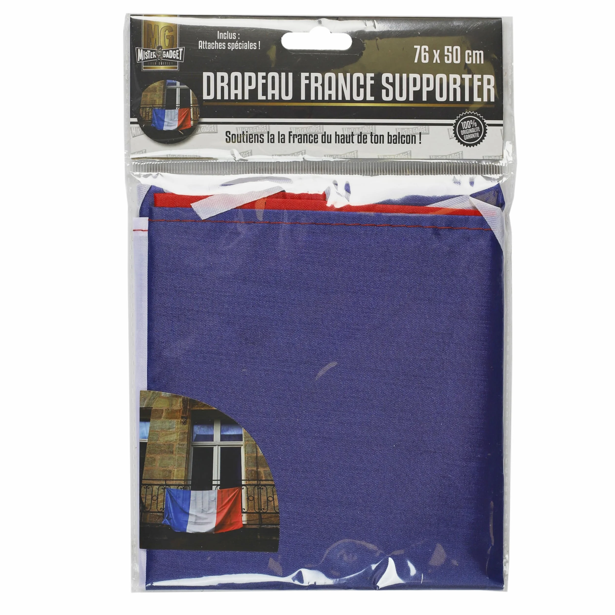MISTER GADGET MG3461 Drapeau Français 70x50cm pour Fêtes Nationales Bleu Blanc Rouge