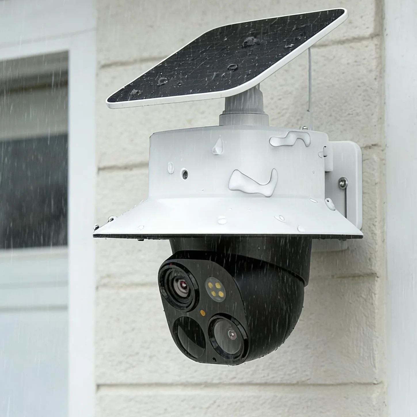Housse de Protection Contre la Pluie pour Eufy Security SoloCam S340 Résistante aux Intempéries Protège Contre la Pluie, Les Aayons UV Poussière et Vents Violents（Blanc）