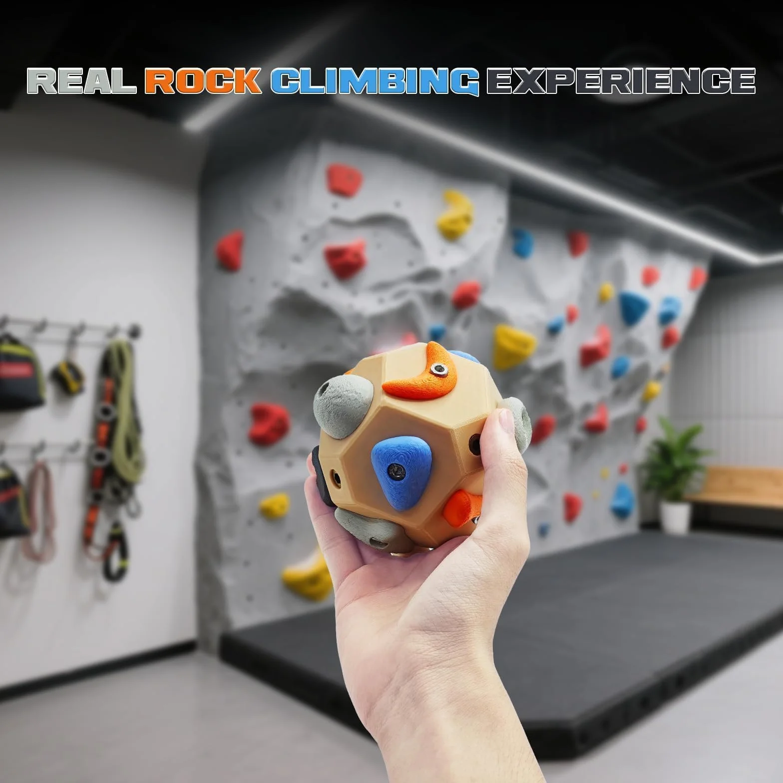 Boulder Block fabriqué à la main – balle d'entraînement 3D pour l'escalade, entraînement de force des doigts