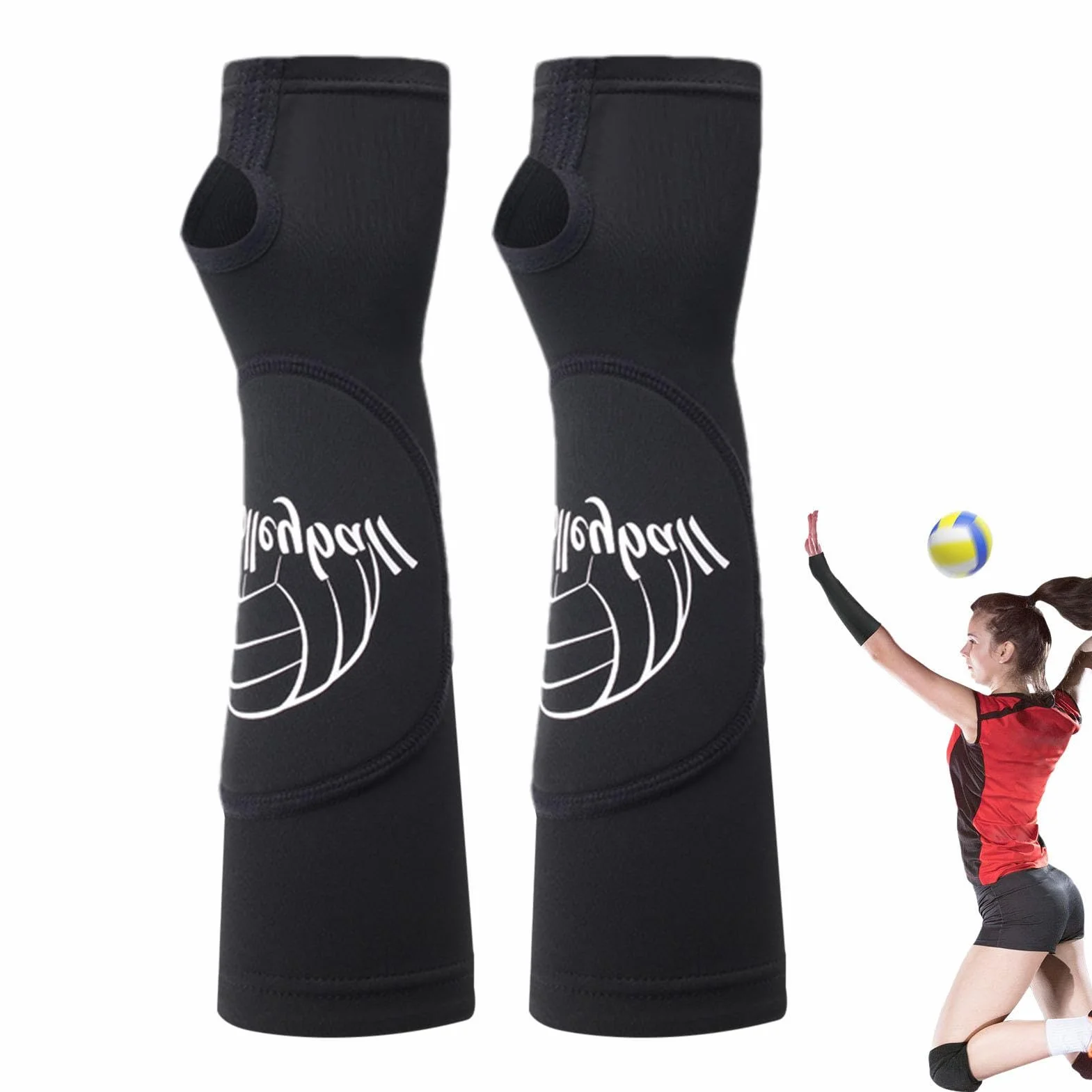 Protège-Bras Volley-Ball Manchons Compression pour Femmes Protection Coudes Bras
