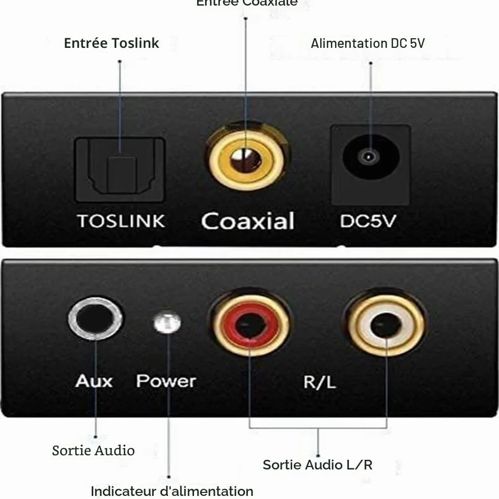 Convertisseur Audio Numérique Vers Analogique USB HiFi Toslink RCA Adaptateur pour Rme Smsl HDTV PS3 PS4 Xbox