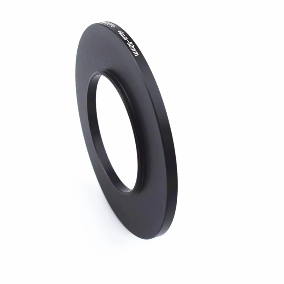 Bague de Filtre en métal de 49 à 82mm, Adaptateur de Filtre Step Up de 49 à 82mm - Bague d'adaptation pour Objectif d'appareil Photo avec Filetage de Filtre de 49 à Bague de Filtre de 82mm.