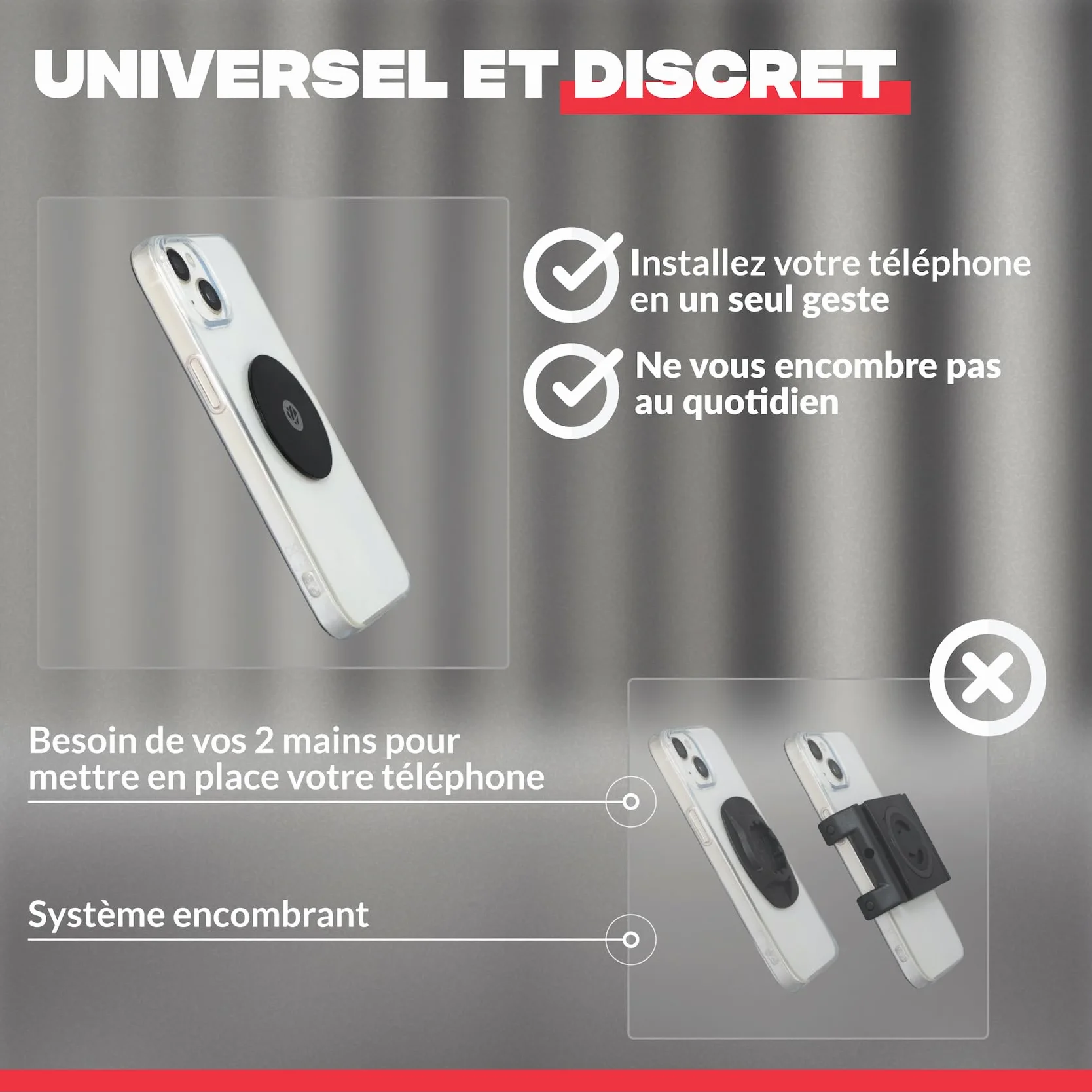 Shapeheart Plaque Métal Adhésive Universelle 1,5 mm Compatible Vélo Moto Voiture Anti-Reflet