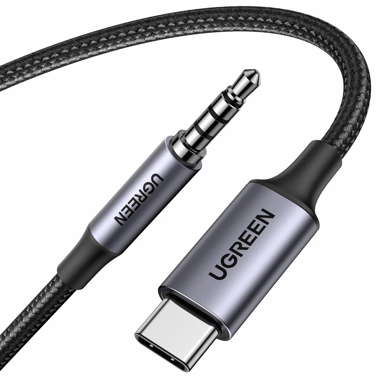 UGREEN Câble USB C vers Jack 3.5mm TRRS Non-bidirectionnel Casque Micro Hi-Fi DAC 4 Pôles Compatible iPhone 17 Pro Max Air 16 Pro Max Plus 15 Galaxy S25 S24 S23 Pixel 9 8 7 iPad Air 1M