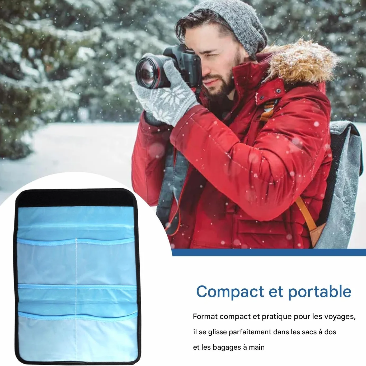 Étui à Filtres,Pochette Étanche Poussière Sac de Transport Filtre Appareil Photo - Sac de Stockage Imperméable Protecteur pour Vidéastes Cinéastes de Rue Studio Mariage