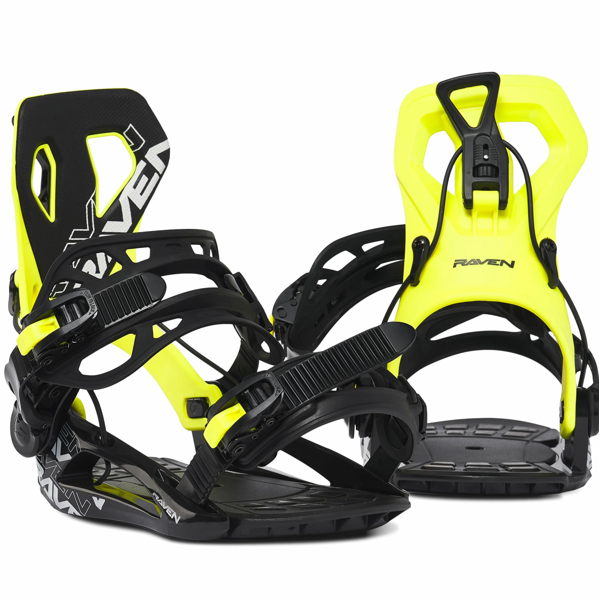 Raven Fixation de Snowboard Enfant FTM450 Noir Lime 41-44