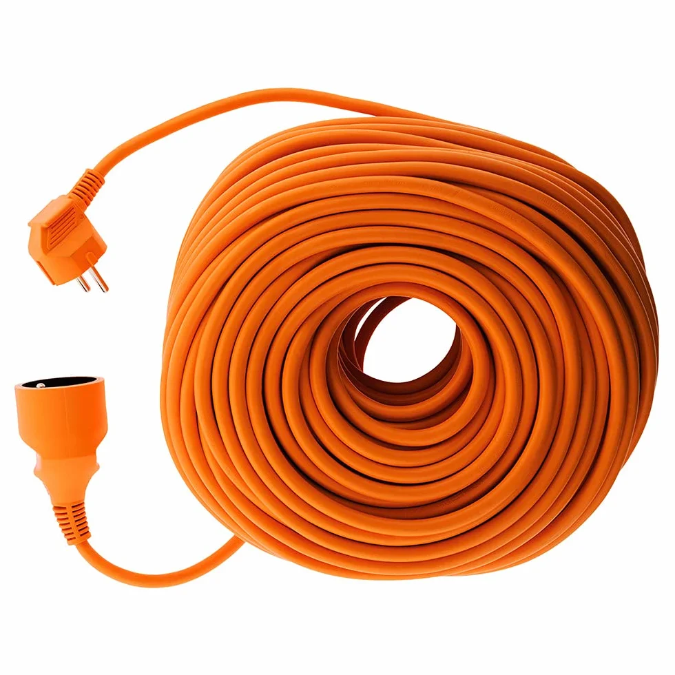 Zenitech Prolongateur Jardin 16A HO5VV-F 3G1,5mm² 2P+Terre 50m Orange
