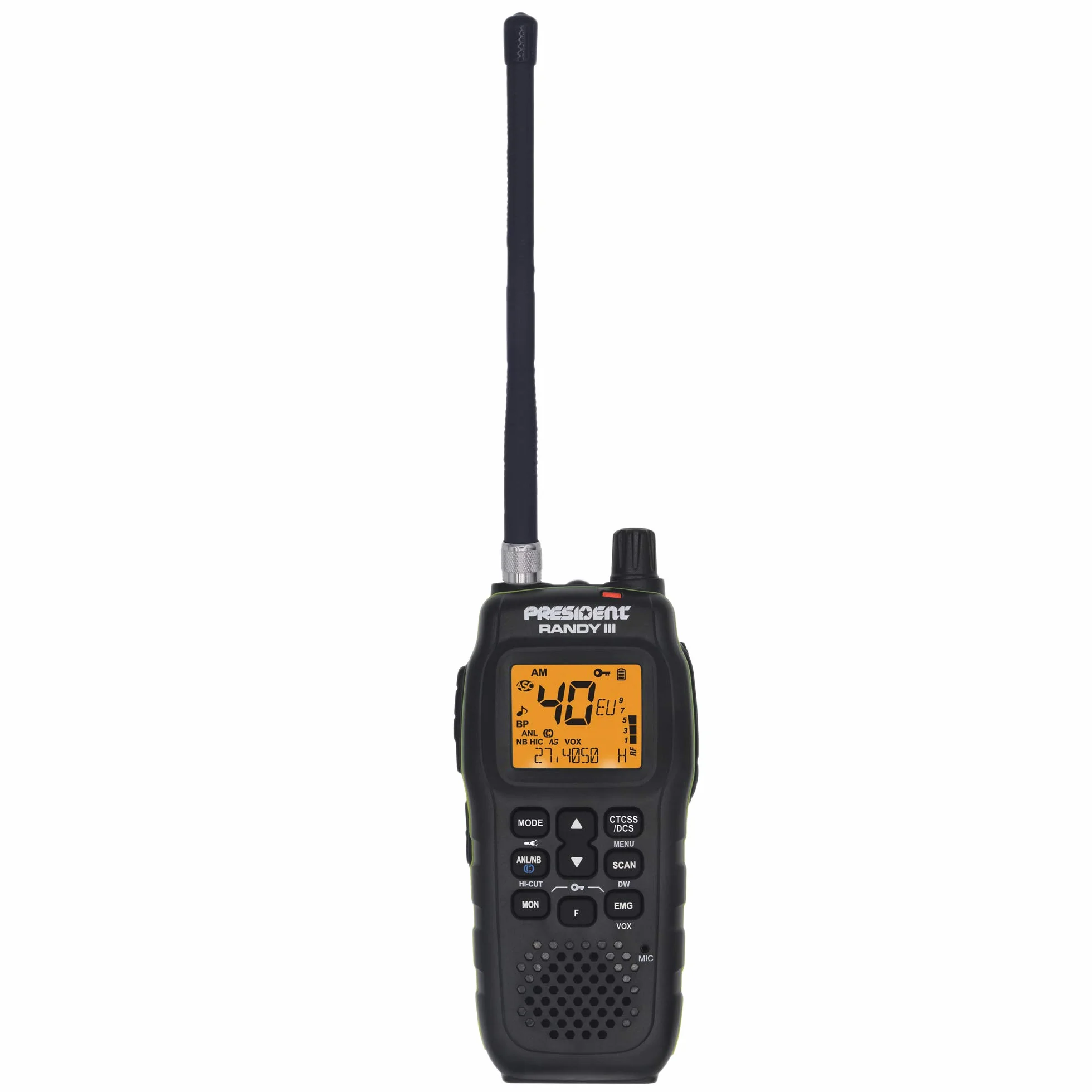 Président Randy-III Am/FM walkie CB 27 Batterie Lithium 1800 mAh