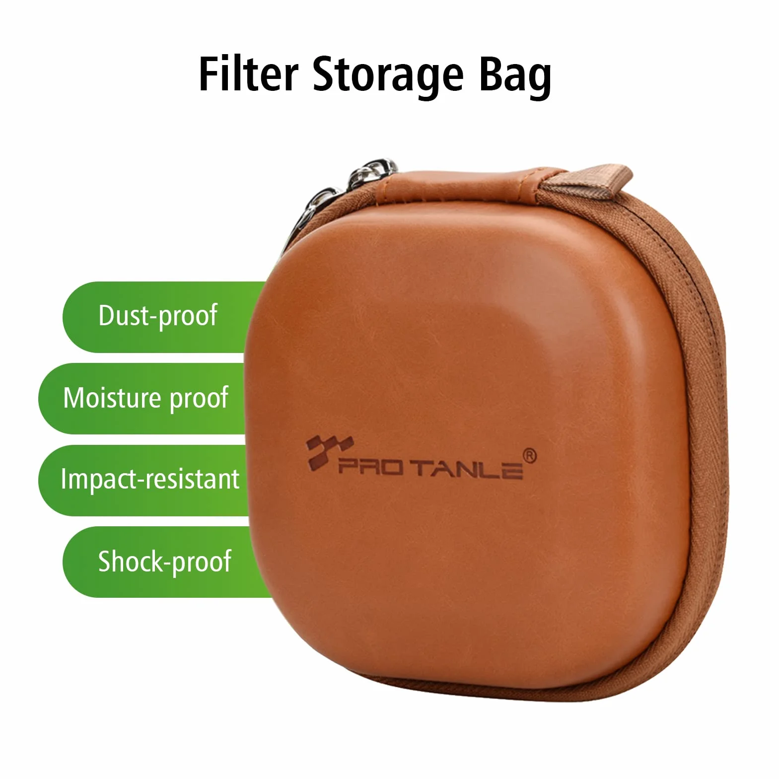 Namolit Filtre Pro TANLE Étui de Rangement Rigide en Cuir PU pour Filtres UV CPL ND 82 mm