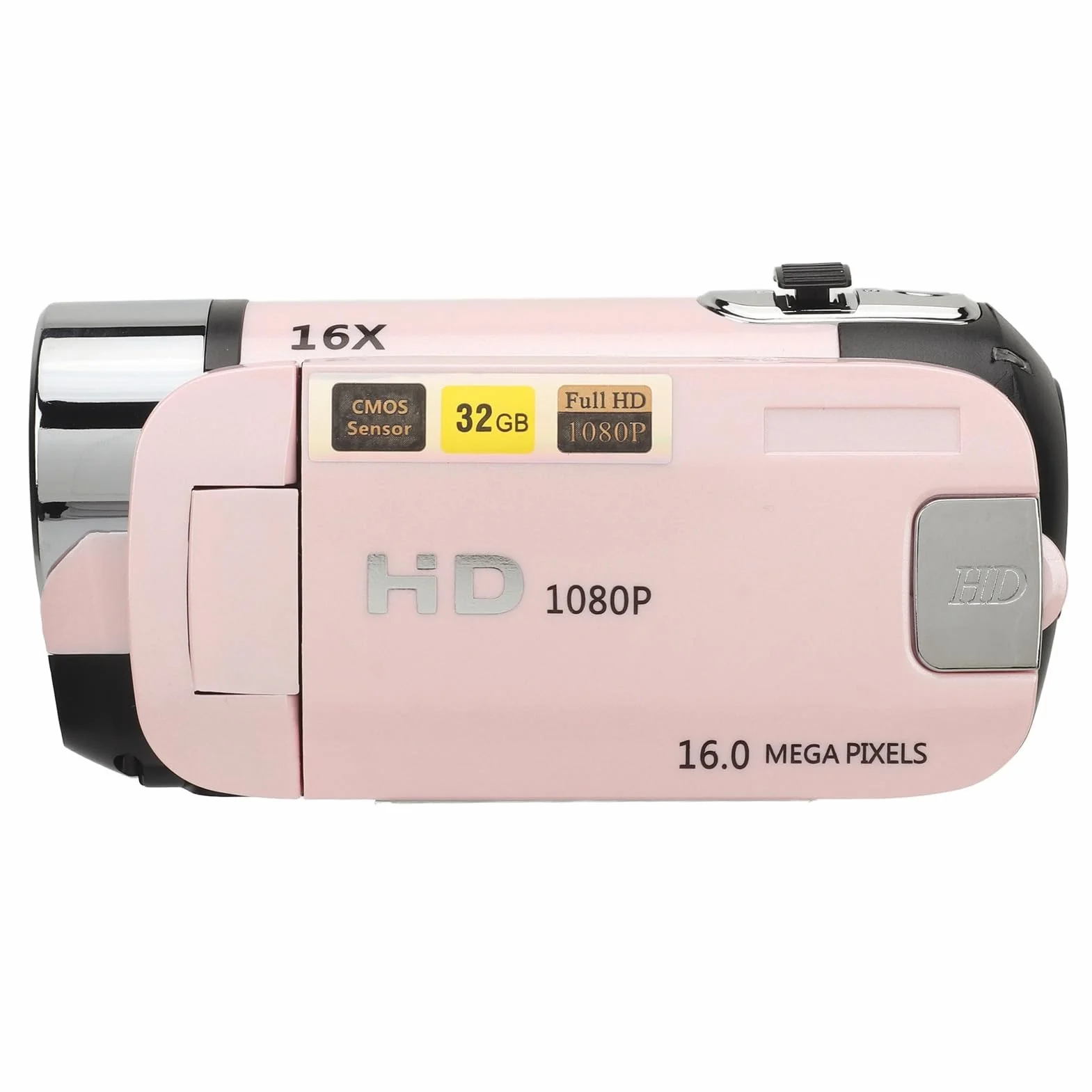 Caméscope numérique HD 1080p 16x zoom écran rotatif 2,4" stabilisation timelapse