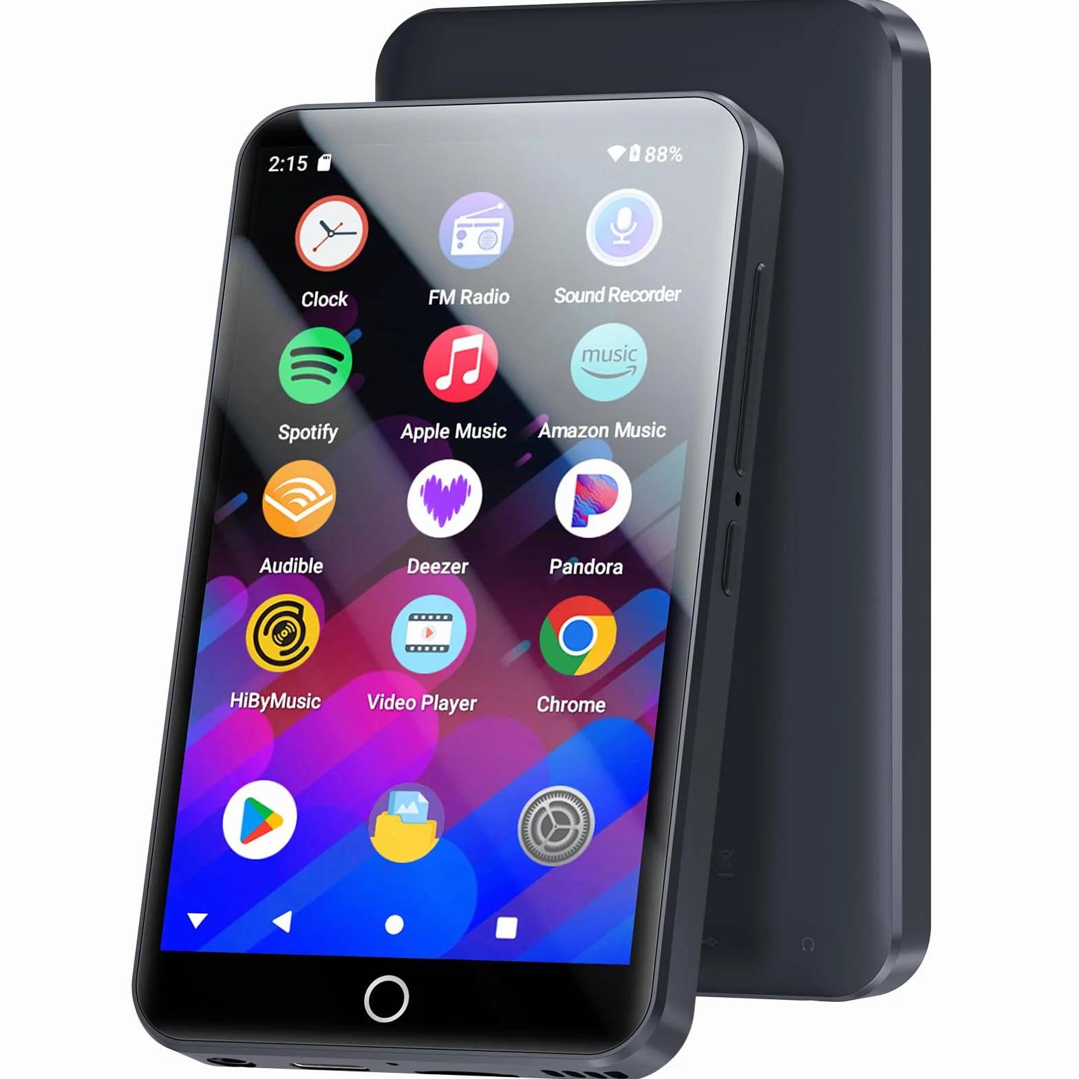 MECHEN 96 Go Lecteur MP3 Android WiFi Bluetooth Écran Tactile 4 Pouces Batterie 2000mAh 1 To Extensible