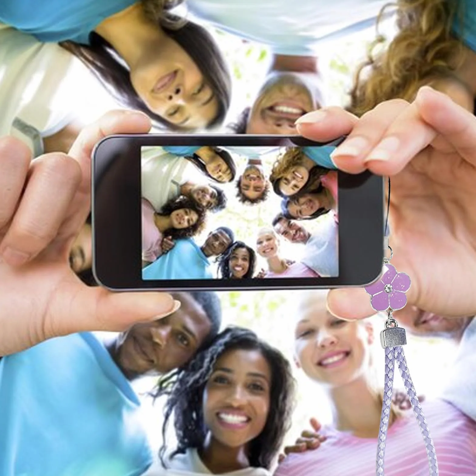 Longe de Téléphone Portable Anti-Perte Dragonne pour Femmes Filles 4 Pièces