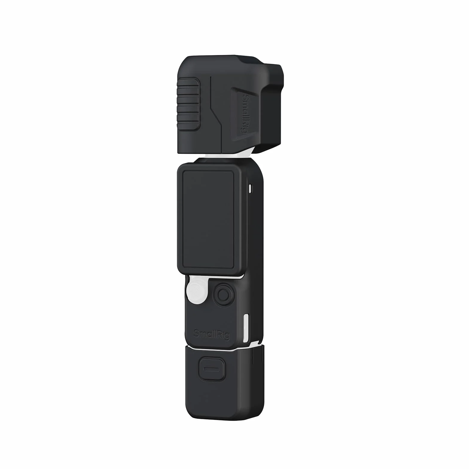 SMALLRIG Étui de Protection en Silicone pour DJI Osmo Pocket 4 - Protection Modulaire Multi-Directionnelle, Matériau en Silicone Souple, avec Protecteur d'Écran en Verre Trempé et Dragonne - 6007