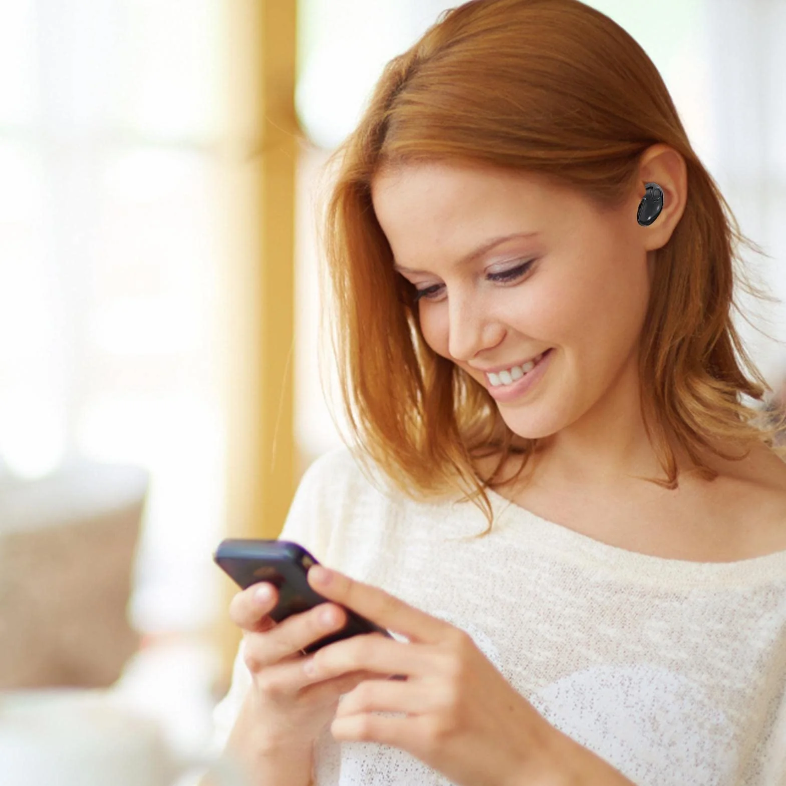 Teksome Écouteurs sans Fil Blue-Tooth | Écouteurs antibruit pour Dormir | Écouteurs Intra-Auriculaires IPX5 | Écouteurs sans Fil pour Les trajets et Le Sport