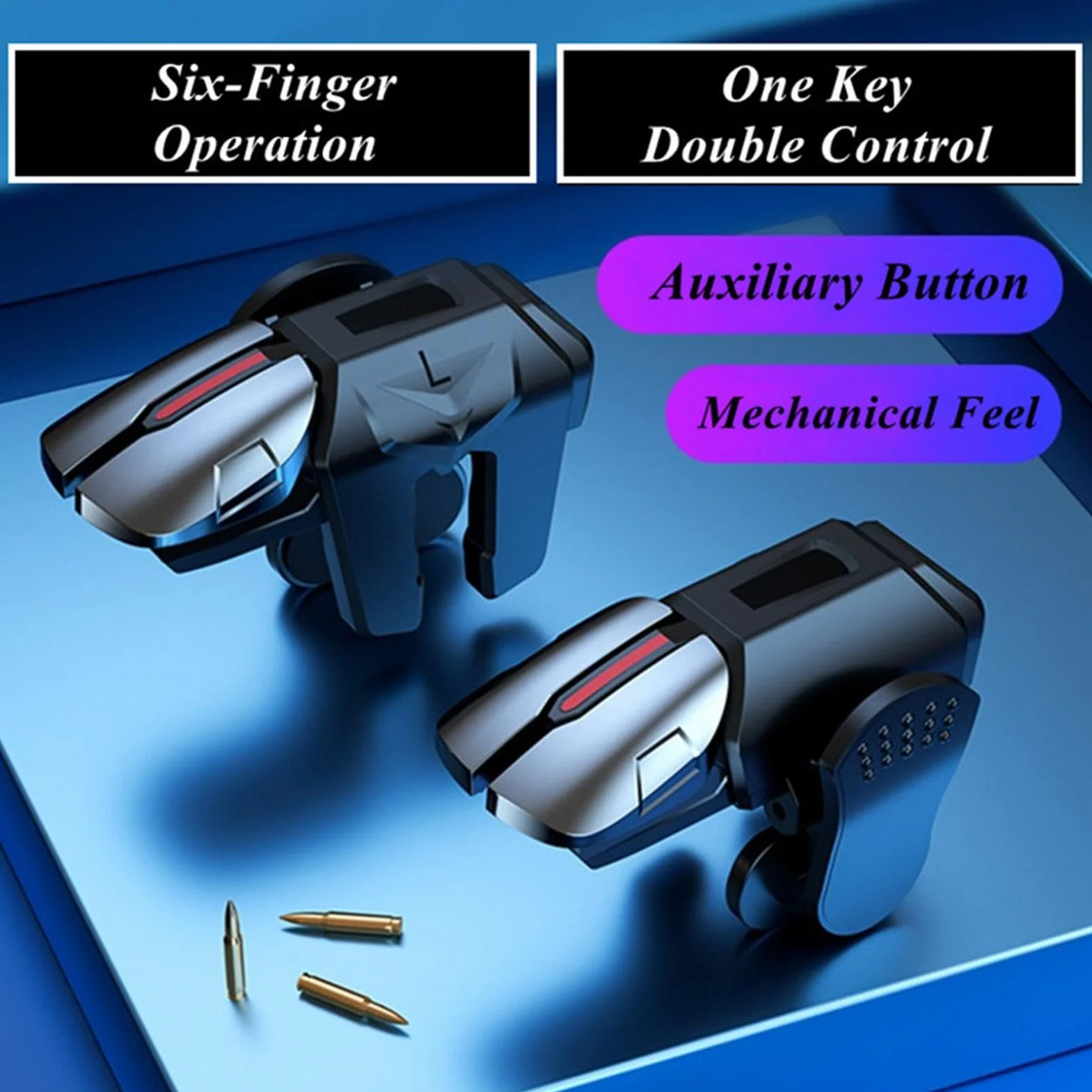 Déclencheurs De Jeu pour Téléphones, Contrôleur De Jeu Gachette, Déclencheur De Contrôleur De Jeu, L1R1 Manette De Jeu pour PU-BG Téléphone Intelligent, Manettes De Contrôleur Sensibles