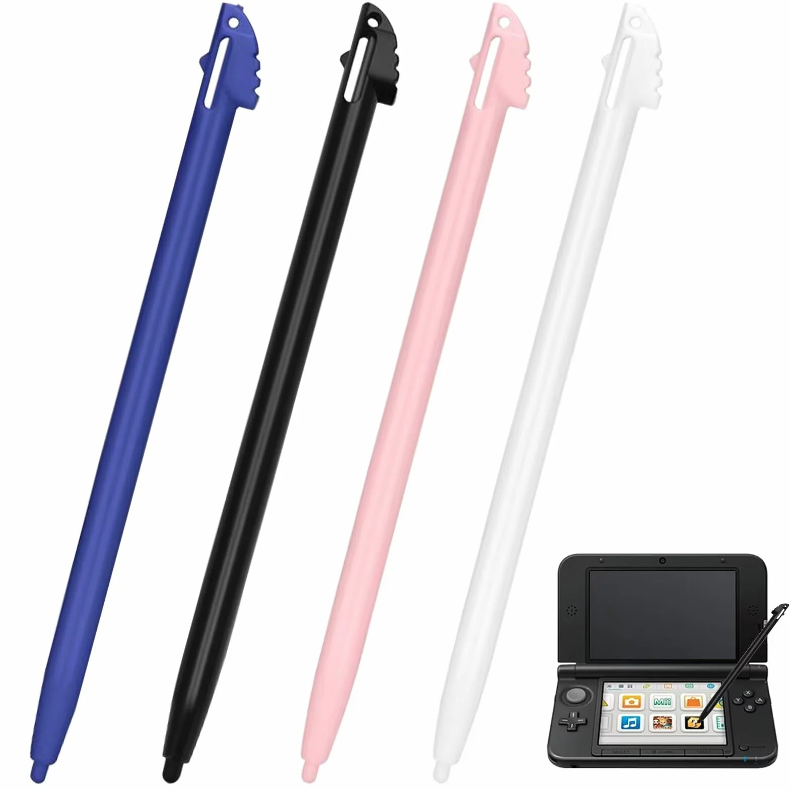 Lot de 4 stylets pour écran tactile Nintendo 3DS XL, accessoires console jeu 3DSXL, plastique (4 couleurs)