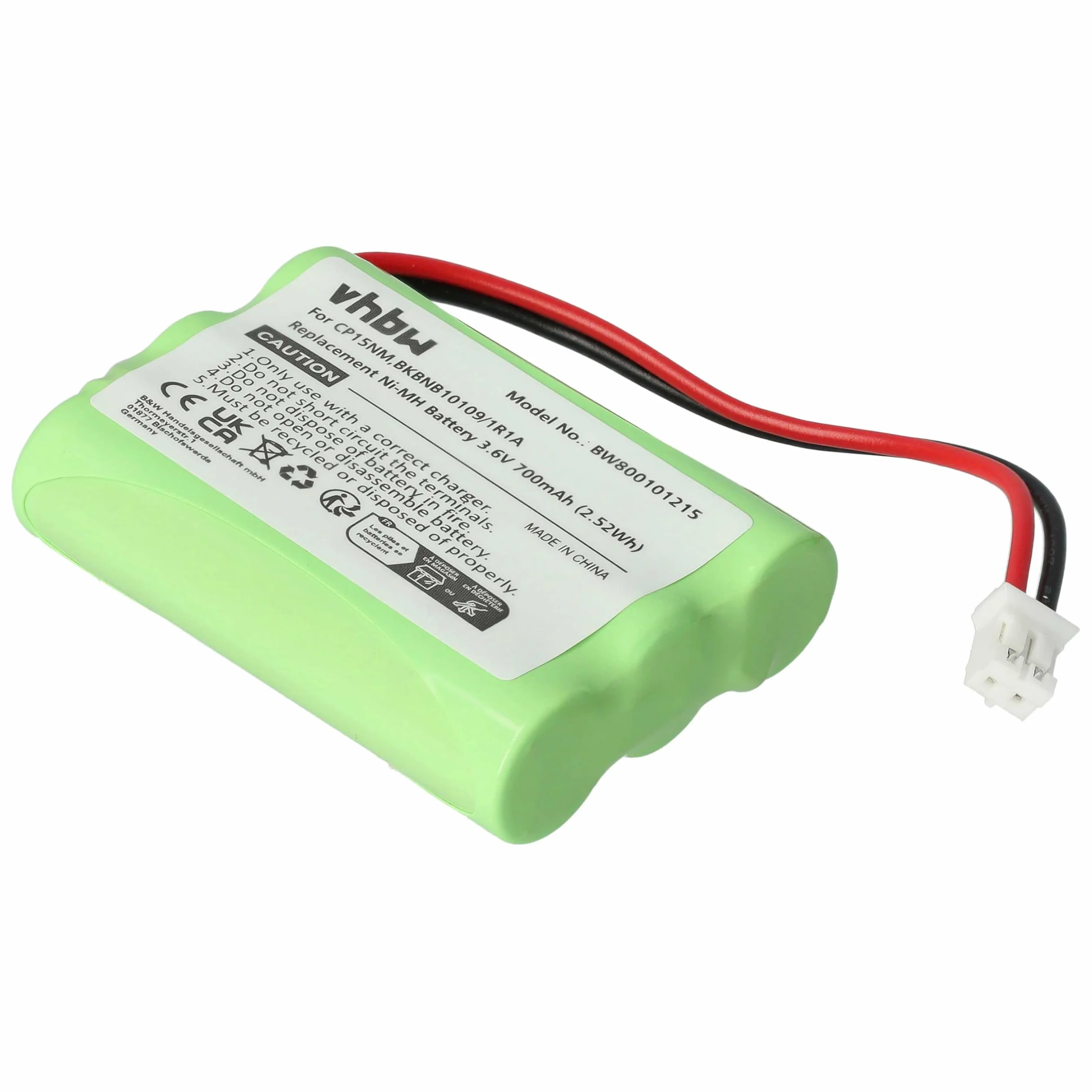 vhbw Batterie Compatible avec Motorola MBP853, MBP30, MBP668PU, MBP668CONNECTPU, MBP668 téléphone Fixe sans Fil (700mAh, 3,6V, NiMH)