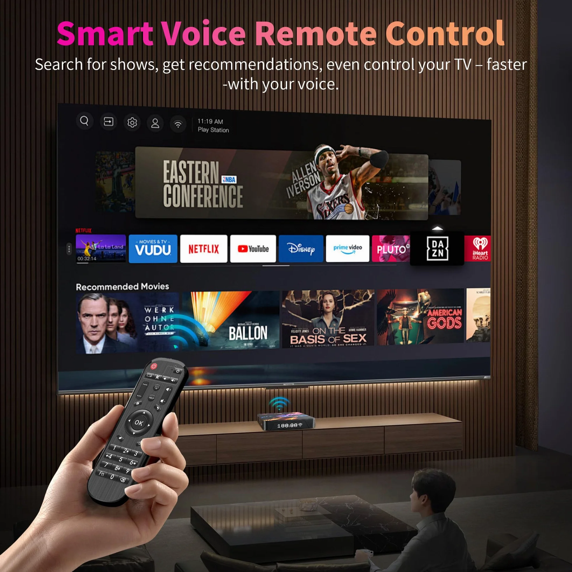 Boîte TV Android 14.0, Boîte Android, 4 Go de RAM, 128 Go de ROM, RK3528 Quad-Core 64 bits Cortex-A53, Boîte TV 2026 Support 4K 2,4G/5G Double bande WiFi Ethernet 10/100M USB 3.0/2.0 Boîte Smart