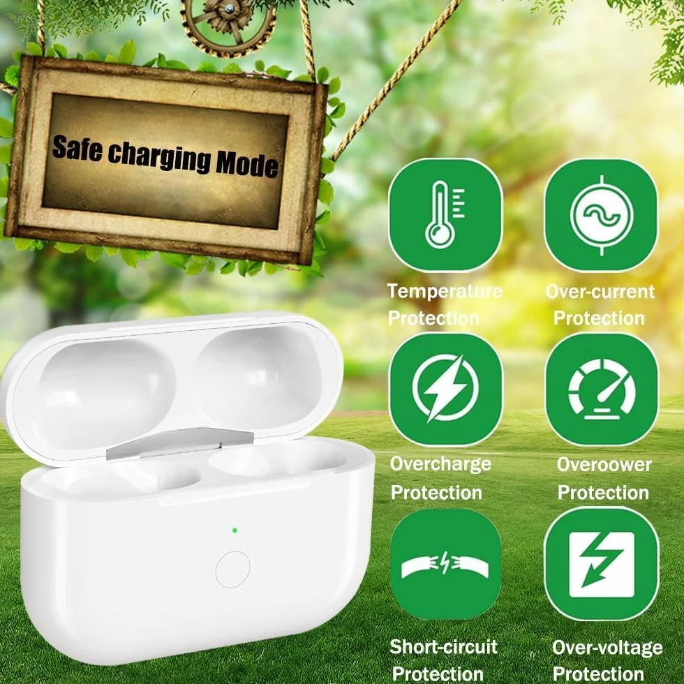 Boitier Charge sans Fil Compatible AirPods Pro 1 Pro 2 Remplacement Étui Chargement Couplage Sync