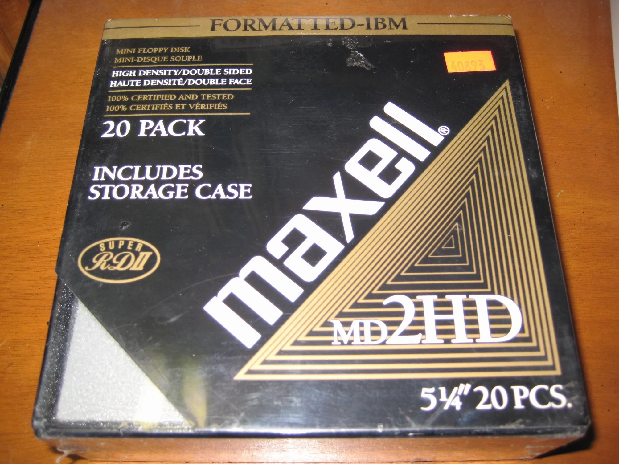 Maxell Md2hd 5 1/10,2 cm Mini Floppy Disques Lot de 20