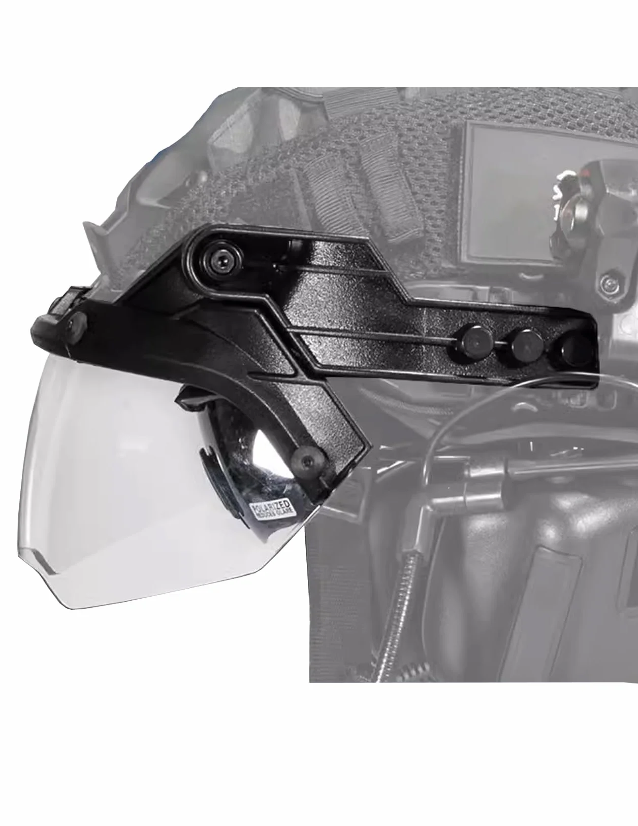 Lunettes Compatibles Casque MICH Airsoft Réglable PC Lentille Transparente Cyclisme Noir
