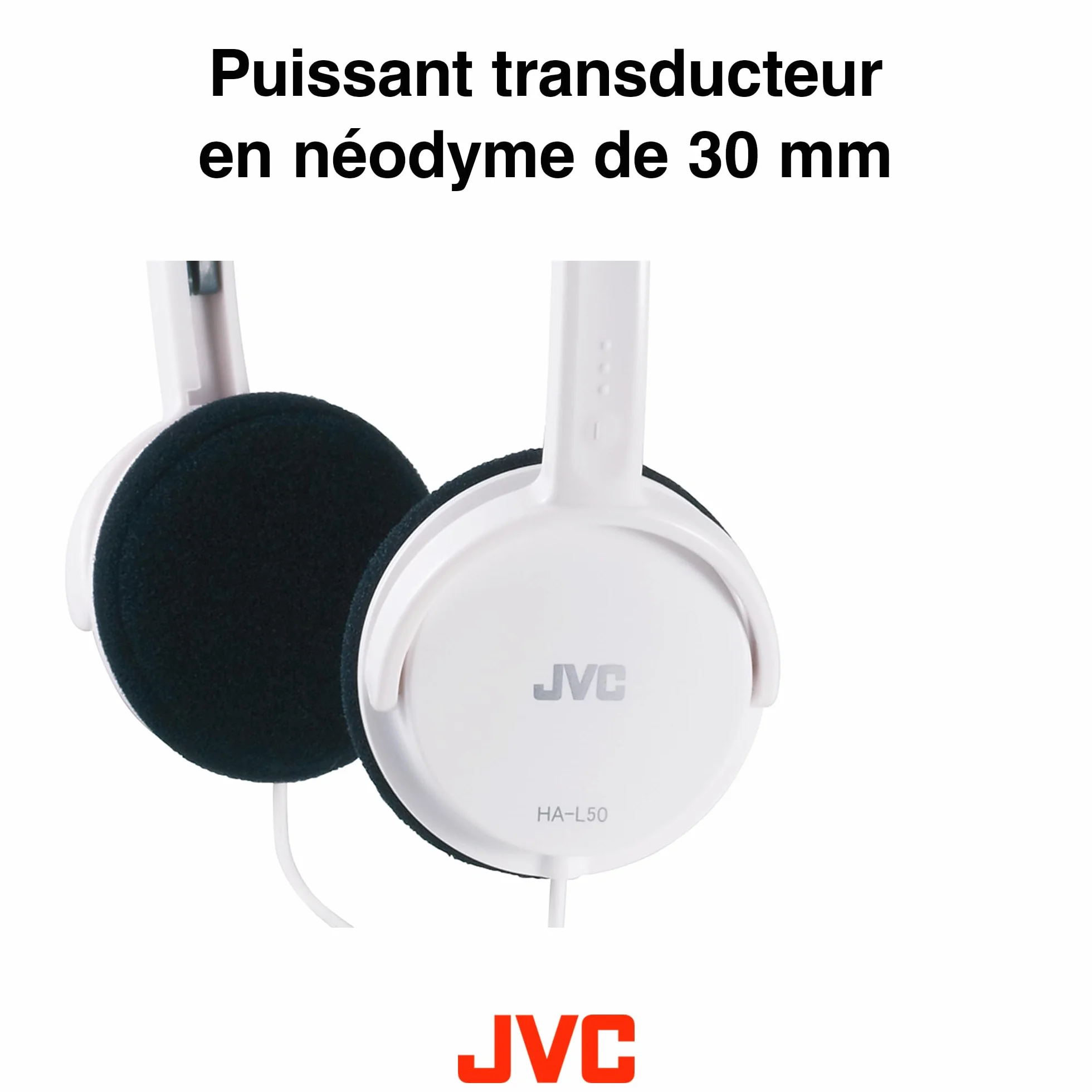 JVC HA L 50 B des écouteurs légers supplémentaires - design pliable noir