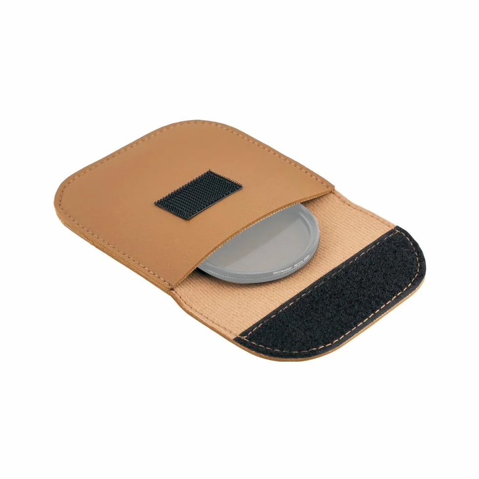 PROfezzion Pochette de rangement pour objectif d'appareil photo de luxe pour 1 filtre tels que UV, CPL, ND, filtre polarisant, filtre à densité neutre, filtre de diffusion noir jusqu'à 58 mm de