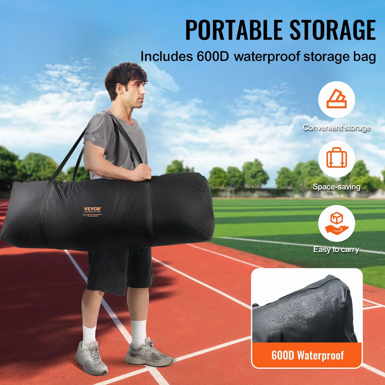VEVOR Écran Protecteur de Baseball en Forme de L, Filet de Protection Softball 213x213 cm, Portable avec Sac de Transport
