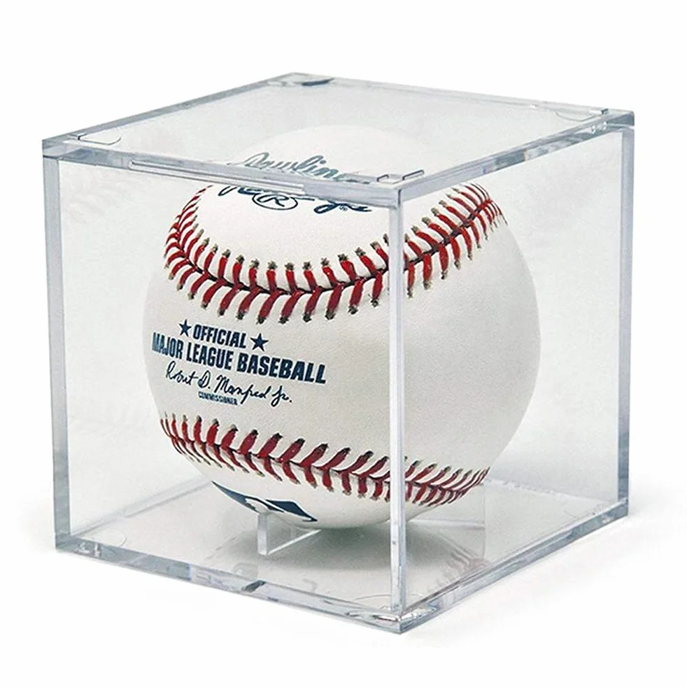 Prezentacja piłki tenisowej, 9*8*5 Pudełko na piłkę baseballową z akrylu, Etui ochronne UV