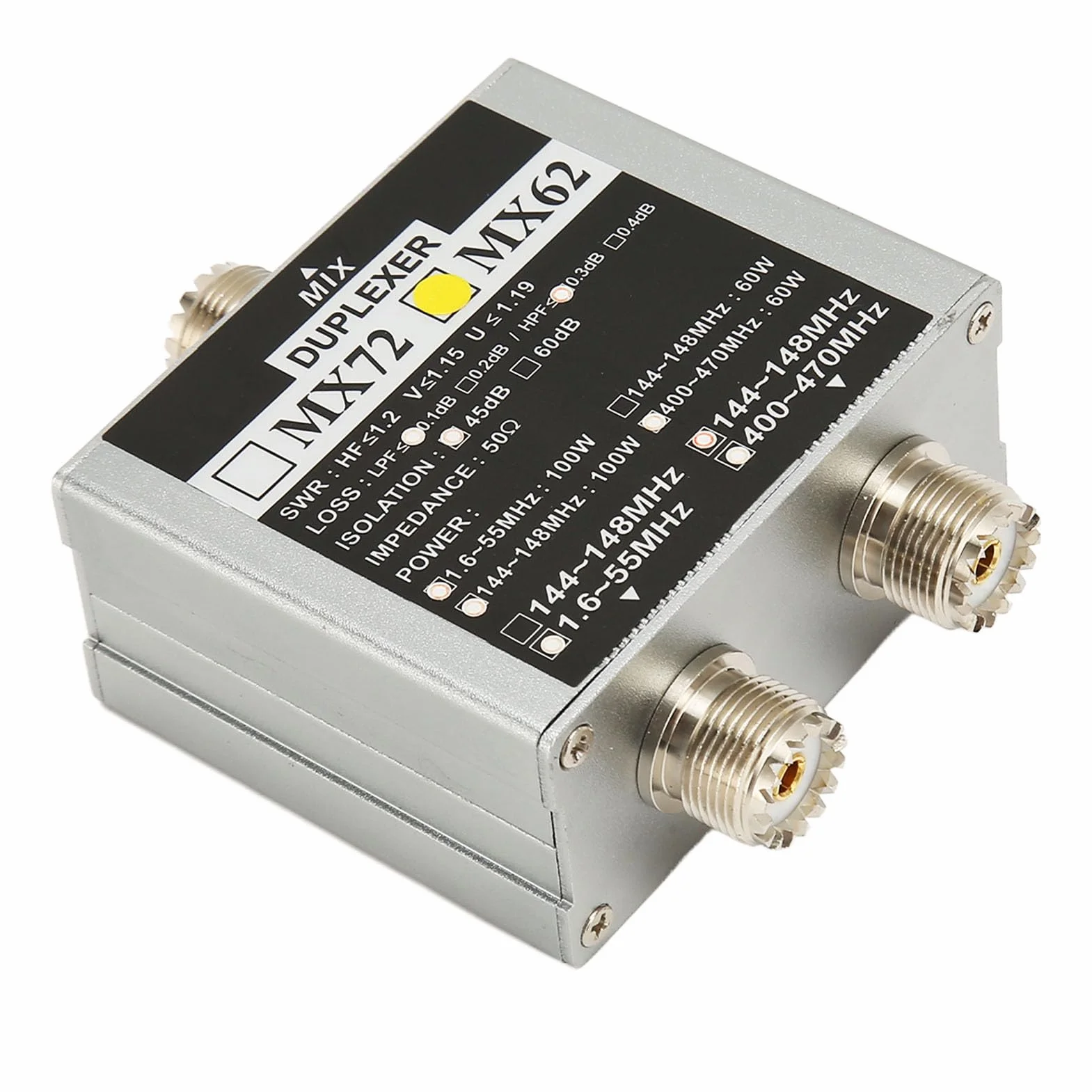 Combineur d'antennes, émetteur-récepteur 3 Bandes à Faible Perte, Filtrage Efficace et émetteur-récepteur VHF-UHF-HF Stable