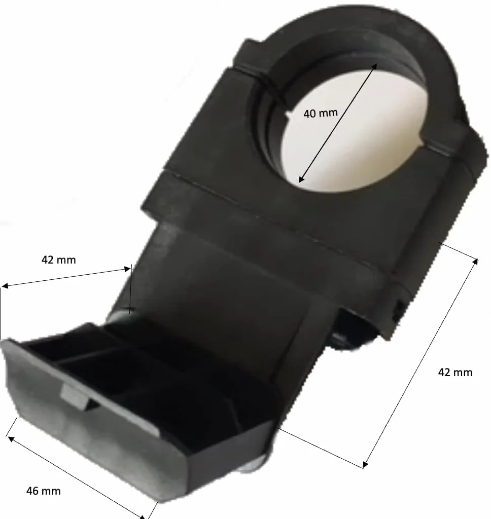 Generisch - Support LNB universel pour miroir satellite avec bras LNB rectangulaire - Noir - Réglable - Montage à vis - Support de charge avec vis