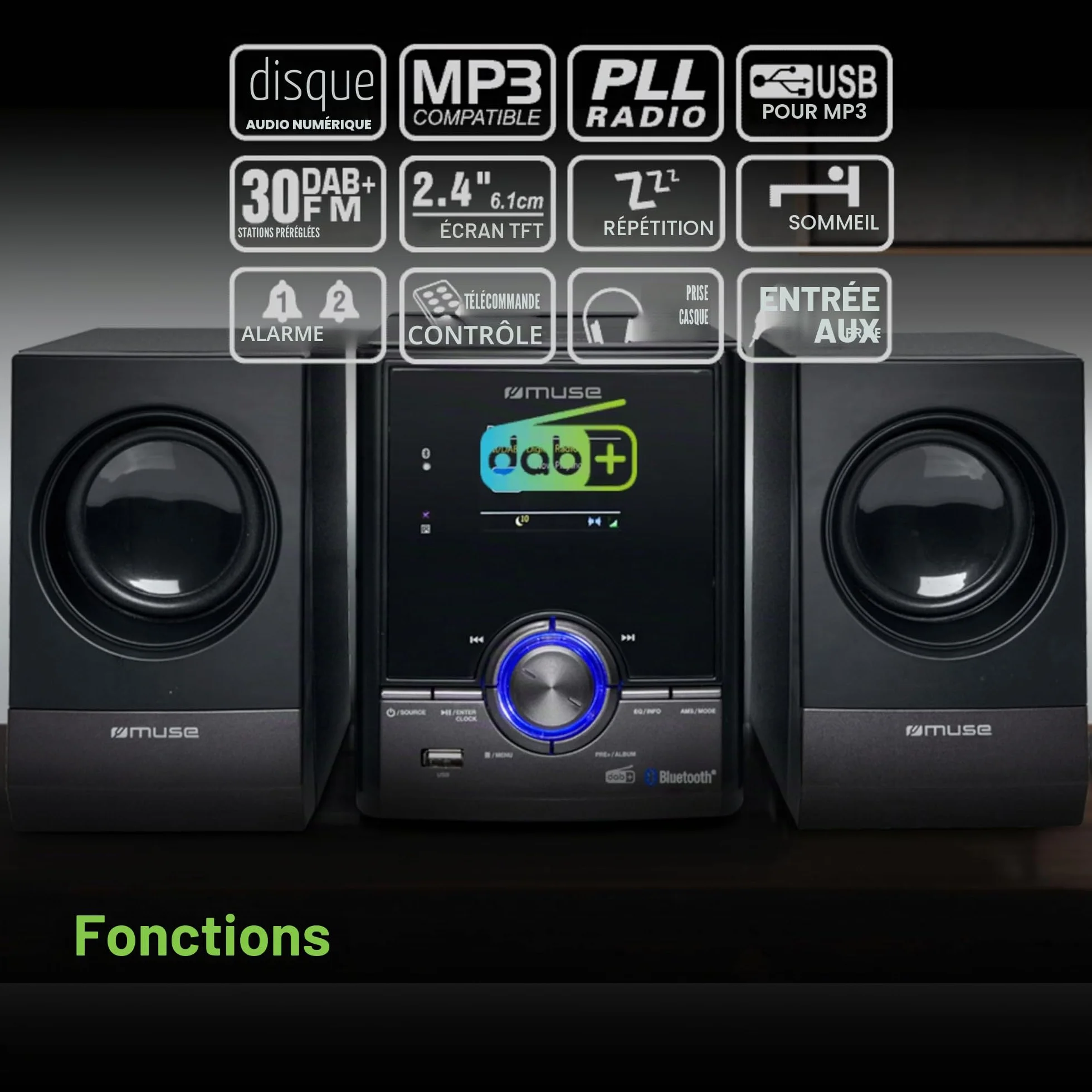 MUSE M-50 DBT Micro chaîne HiFi