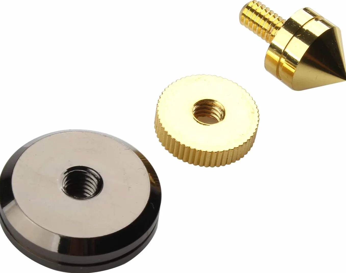 Lot de 4 pics de haut-parleur, supports de haut-parleur, caisson de basses, amplificateur, platine, pieds isolants isolants, tapis anti-chocs avec adhésif double face