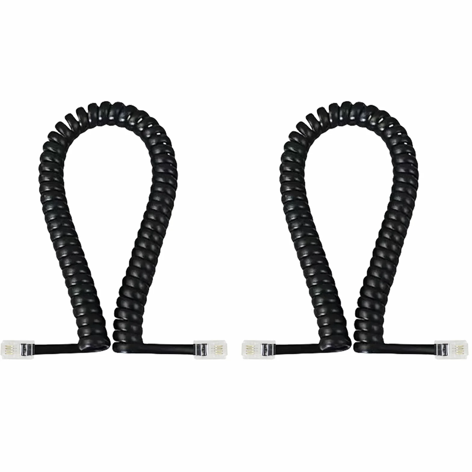 Cable Telephonique, 2 Pièces Cable Telephone Fixe 2,8 Mèter, Câble pour Combiné de Téléphone Fixe, Cable Telephone Fixe Rj9 Pour Téléphone Fixe du Bureau à Domicile, Noir