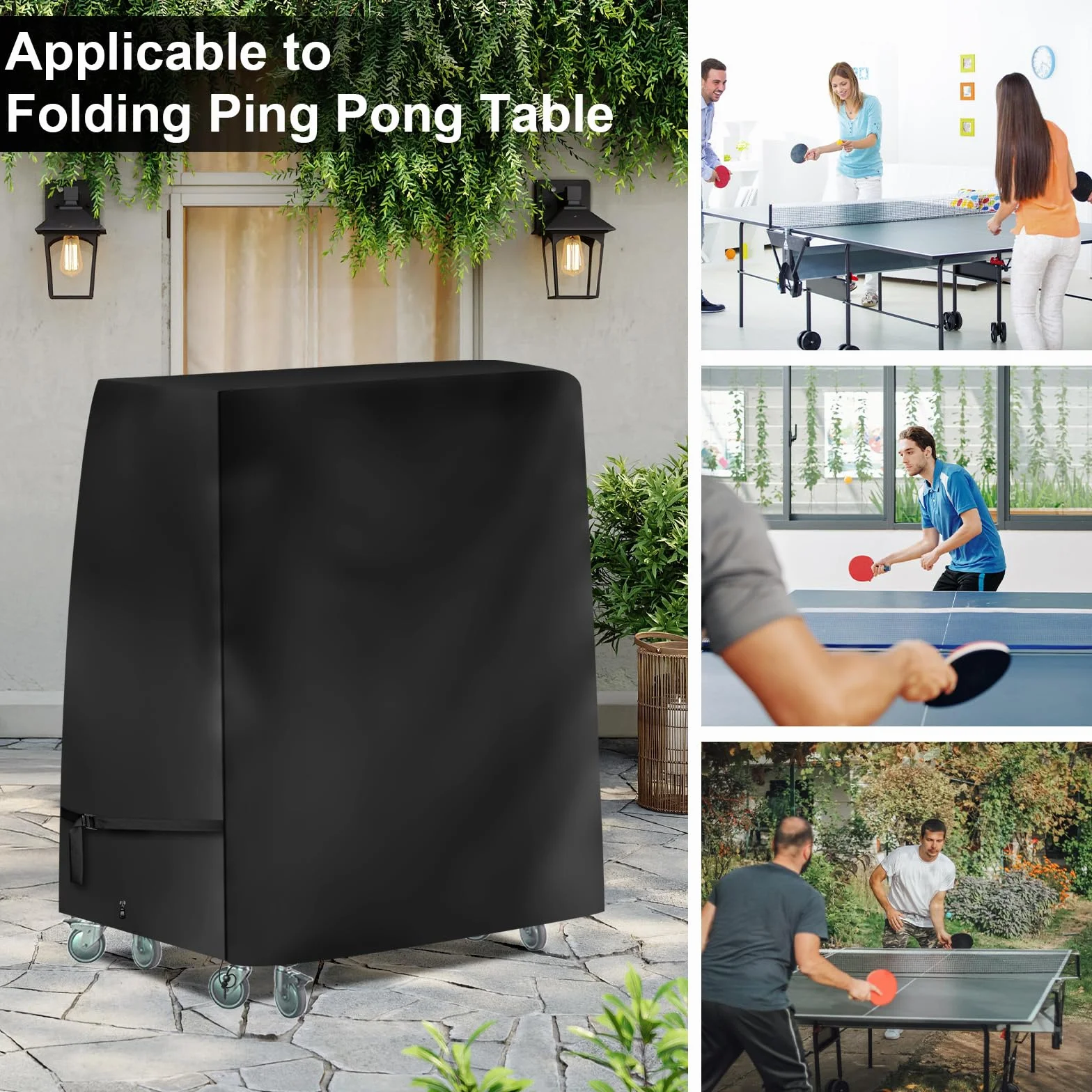 Housse de protection pour table de tennis de table 210D Oxford imperméable