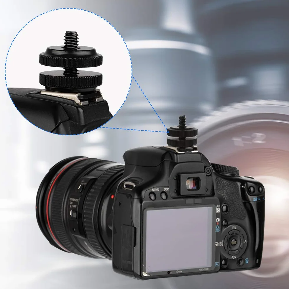 Adaptateur Griffe Caméra 6 Pcs Hot Shoe Adaptateur de Support à Vis 1/4 Vis du Support de Caméra Adaptateur de Support à Vis de Trépied vers Sabot de Flash Pour Réparer le Matériel Photographique