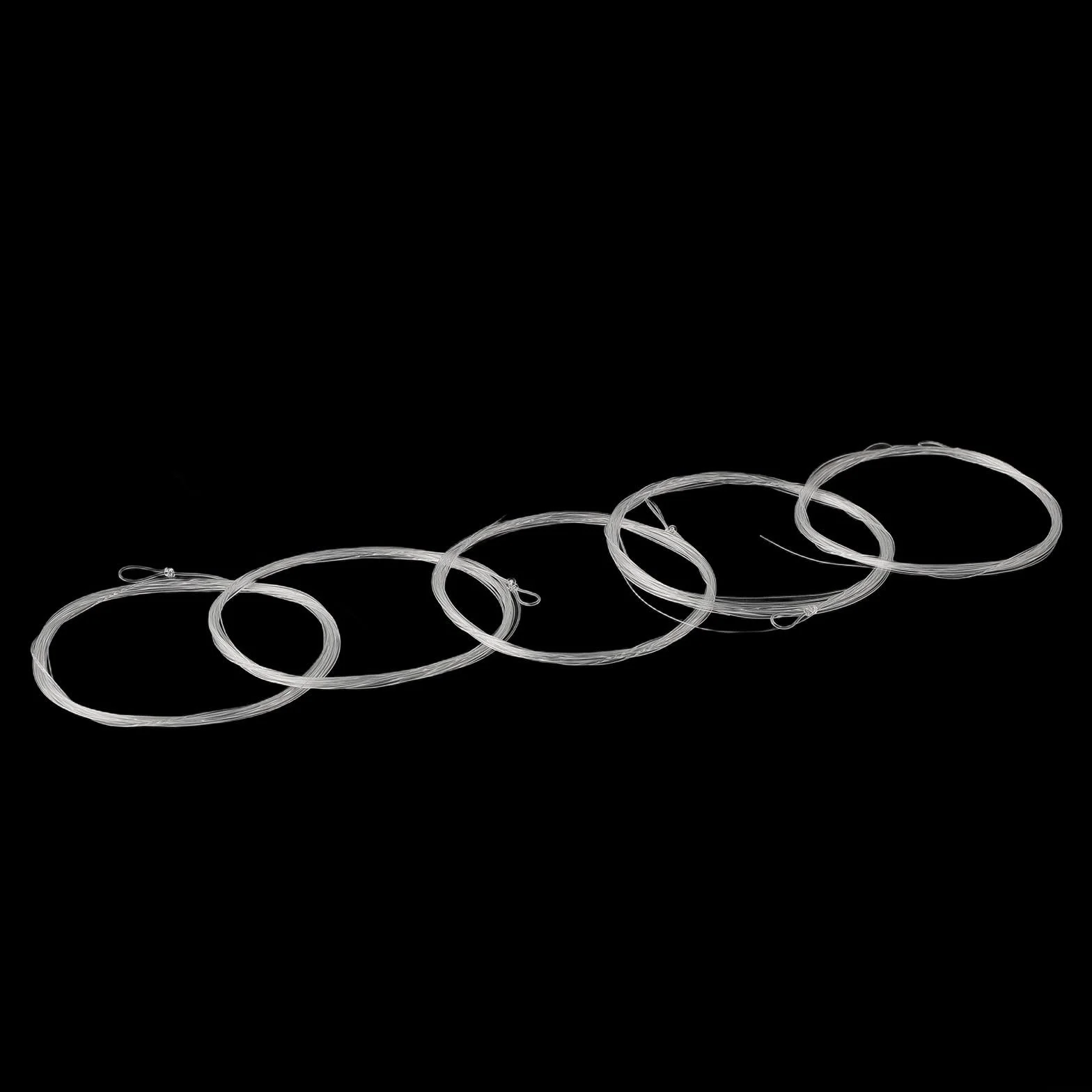 Lot de 5 bas de ligne pêche mouche fuselés nylon 2,7 m boucle fixation transparent