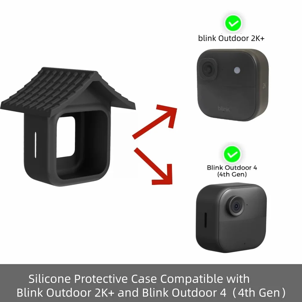 Lot de 2 coques en silicone pour caméra de surveillance Blink Outdoor 4 / Outdoor 2K+ - Anti-rayures - Protection complète - Compatible avec le support Blink Outdoor 4