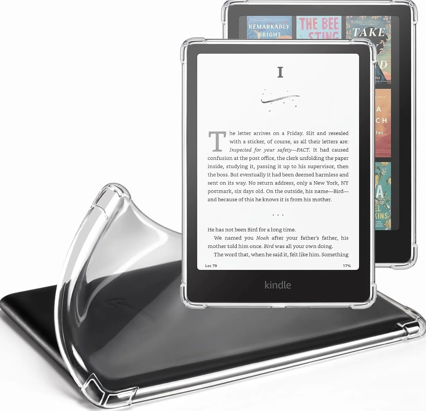 TQQ Étui pour Kindle Paperwhite 7" (12ème génération - 2024) et Kindle Colorsoft Signature Edition, Coque de Protection en TPU Ultra Doux et Flexible pour Kindle Paperwhite 2024