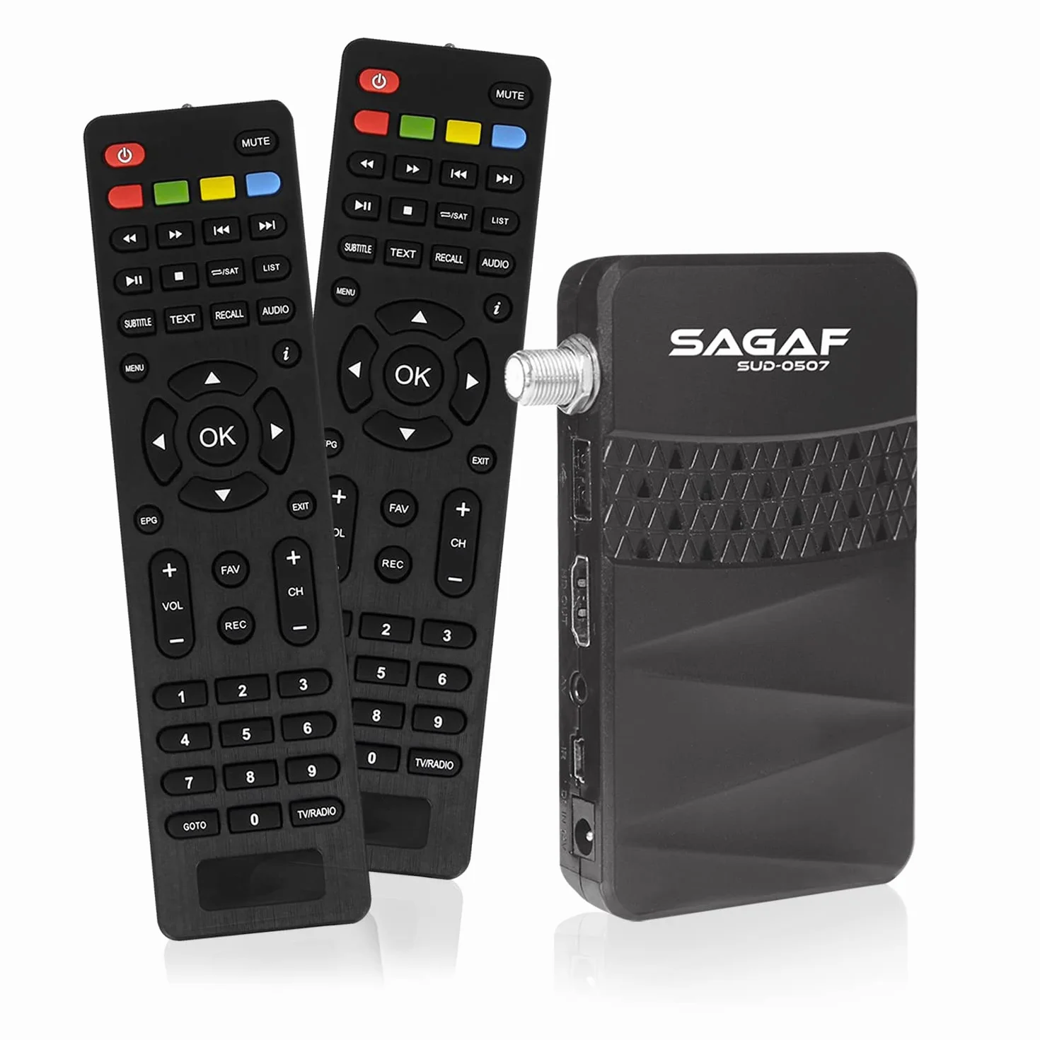 Leyf & Sagaf SUD-0507 Récepteur Satellite Mini DVB-S2 Full HD 1080p HDTV Scart USB Astra Hotbird Turksat