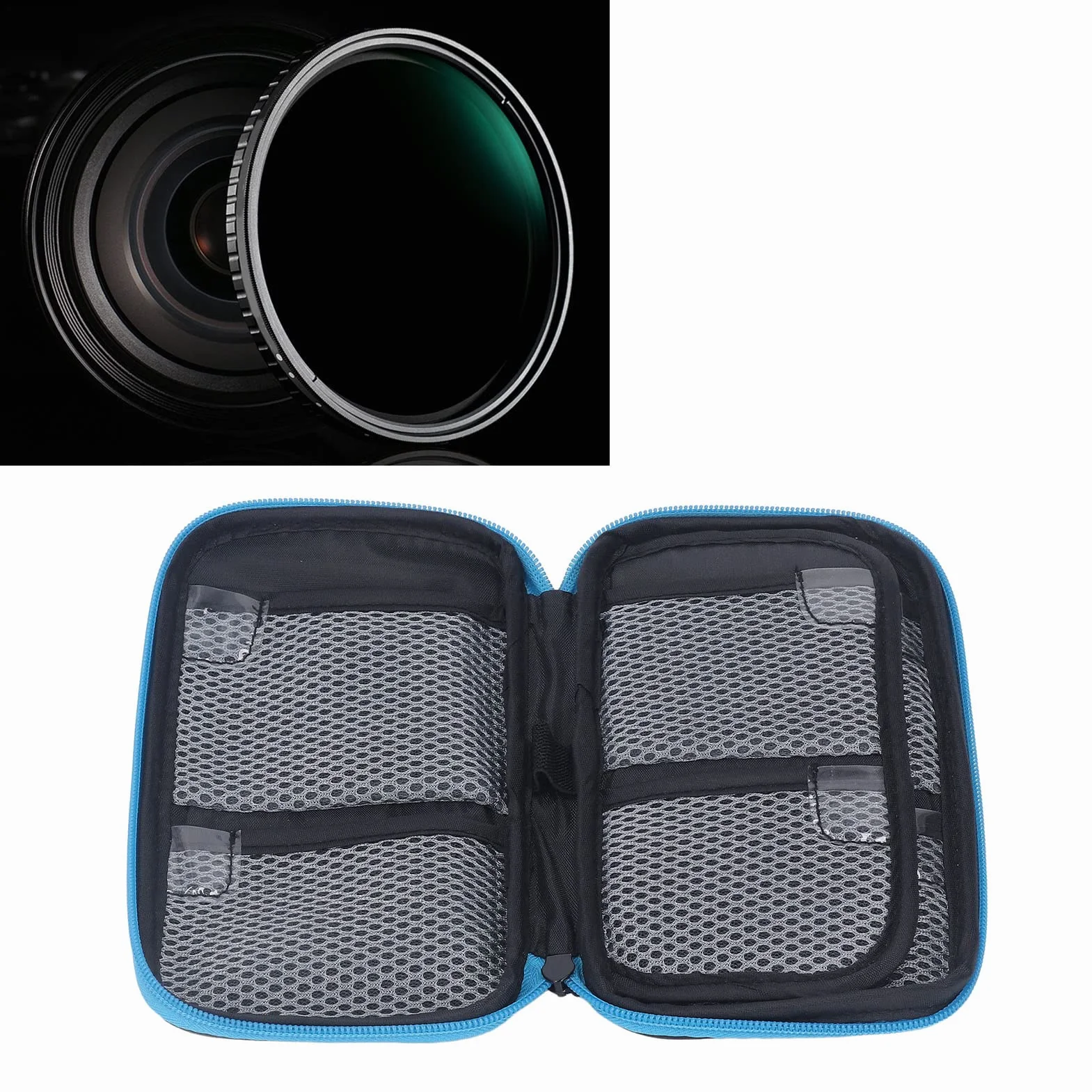 Pochette de Filtre d'objectif d'appareil Photo (Polyvalent, Résistance aux Chocs) Étui de Transport Camera Lens Filter Case