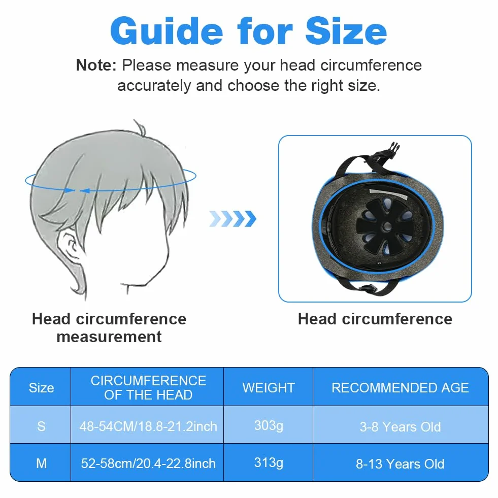 Flintronic Casque de vélo Enfant 2-13 Ans, Ensemble de Protections pour Enfants, Casques de Planche à roulettes, Trottinette, Vélo